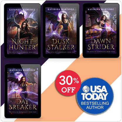 The Devil of Harrowgate eBook Bundle (Books 1-4)🛒 Purchase the E-Books✉️ Receive an instant Download Link @checkout &amp; via Email📲 Send to your device or use the BookFunnel App!

Four action-packed Urban FantaDigital DownloadKaterina MartinezKaterina Martinez BooksDevil