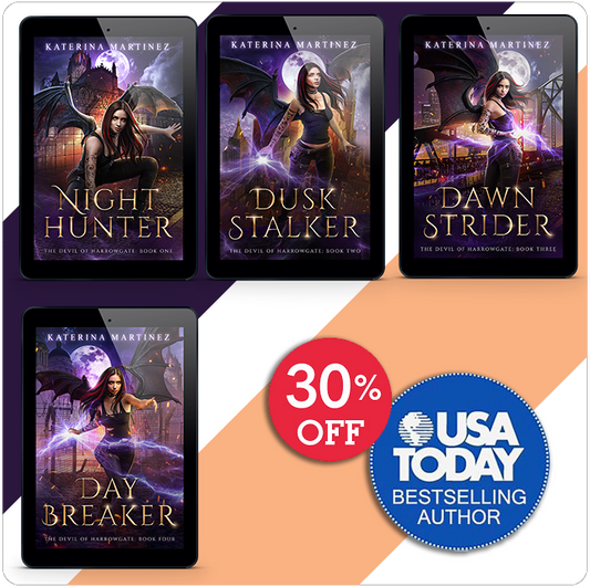 The Devil of Harrowgate eBook Bundle (Books 1-4)🛒 Purchase the E-Books✉️ Receive an instant Download Link @checkout &amp; via Email📲 Send to your device or use the BookFunnel App!

Four action-packed Urban FantaDigital DownloadKaterina MartinezKaterina Martinez BooksDevil